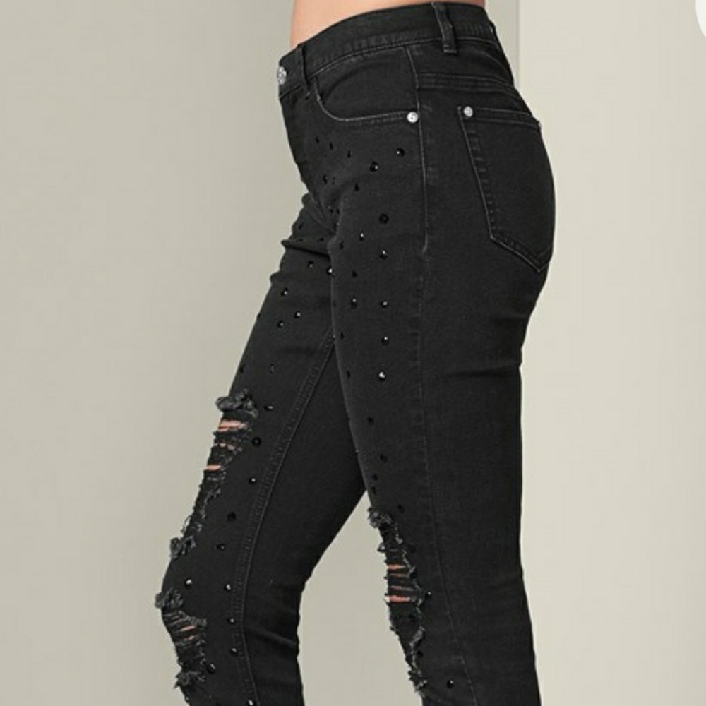 NEW JEWEL RIPPED JEANS - Picture 4 of 5